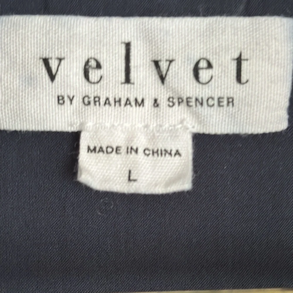 Velvet Samantha Rayon Challis Peasant Top by GRAHAM & SPENCER EUC - Picture 3 of 6